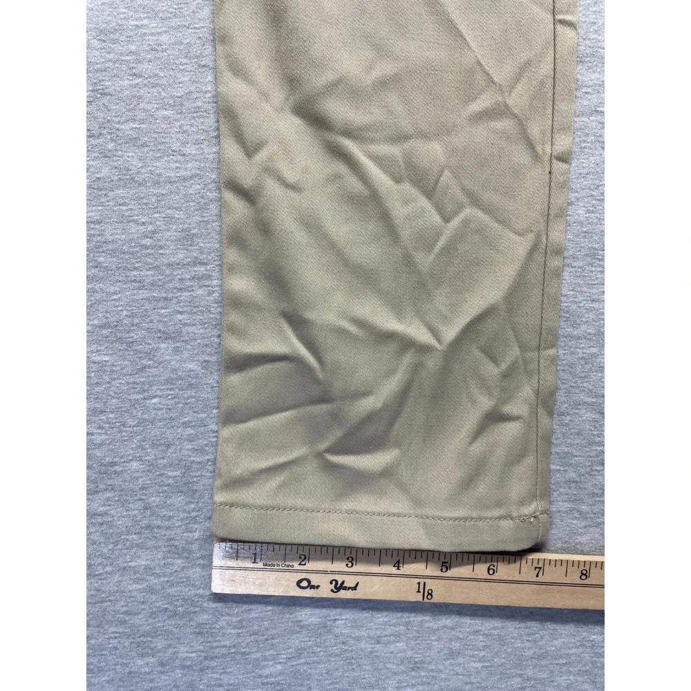 Kids Boys Chino Pants 16 Beige Cotton Straight Leg Slash Pockets Everyday Wear